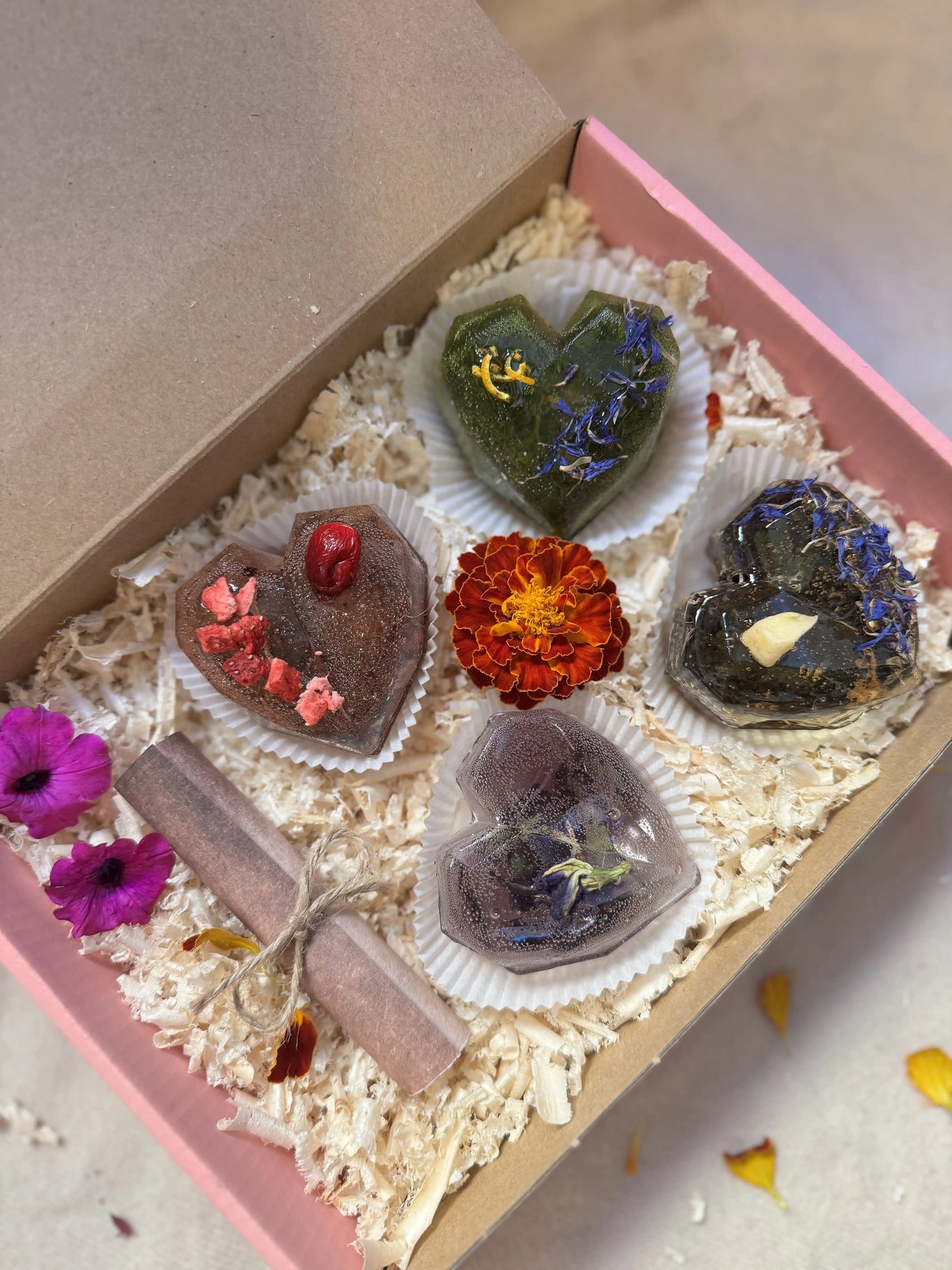 Zestaw 4 sztuk (kule lub serca)